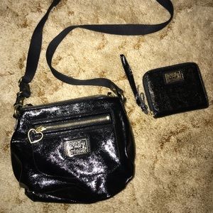 Authentic Coach purse with matching wallet